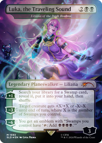 Luka, the Traveling Sound - Liliana of the Dark Realms (Rainbow Foil) [Secret Lair Drop Series]