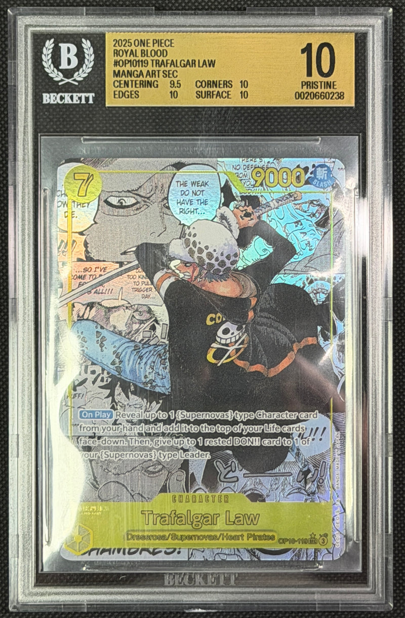 2025 One Piece  #OP10119 Trafalgar Law Manga Art BGS10
