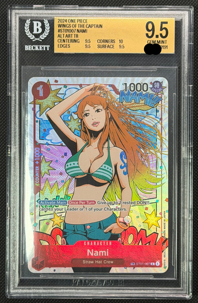 2025 One Piece Wings of the Captain #ST01007 Nami Treasure Rare BGS9.5