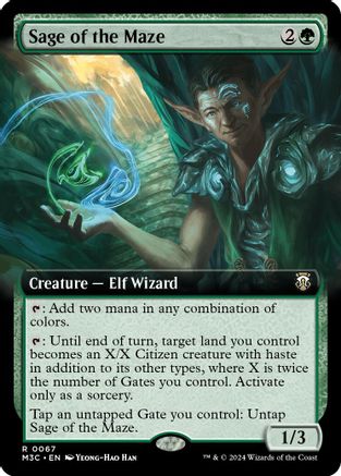 Sage of the Maze (Extended Art) (Ripple Foil) [Modern Horizons 3 Commander]