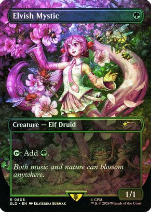 Elvish Mystic (0805) (Rainbow Foil) [Secret Lair Drop Series]