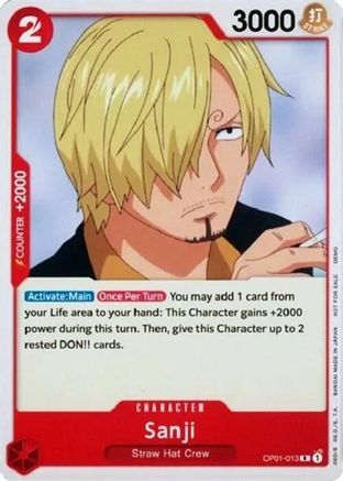 Sanji [One Piece Demo Deck Cards]