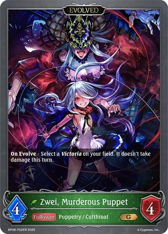 Zwei, Murderous Puppet (Evolved) - P02EN (Foil) (BP08-P02EN) [Alterchaotica]