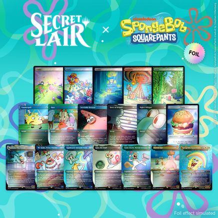 Secret Lair Drop: Our Boss is on Vacation Superdrop: Spongebob Squarepants Bundle - Rainbow Foil Edition