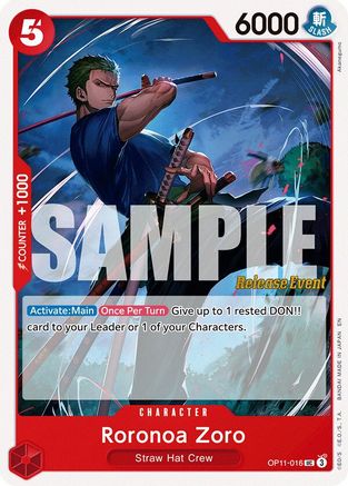 Roronoa Zoro [A Fist of Divine Speed Release Event Cards]