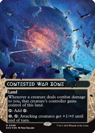 Contested War Zone (0098) (Borderless) (Galaxy Foil) [Edge of Eternities: Stellar Sights]