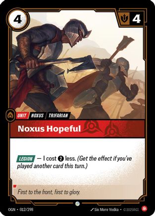 Noxus Hopeful (012/298) - Origins