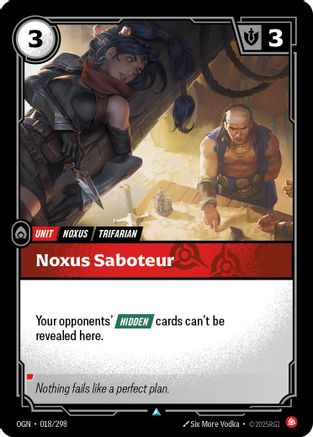 Noxus Saboteur (018/298) - Origins Foil