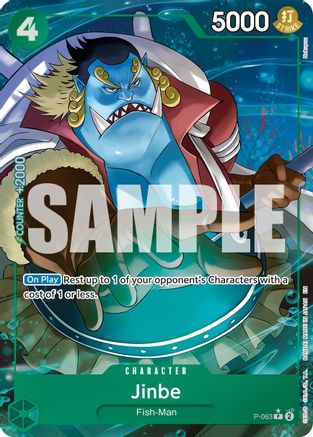 Jinbe (P-063) (Alternate Art) [Premium Booster -The Best- Vol. 2]