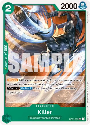 Killer (Reprint) (OP01-039) - Premium Booster -The Best- Vol. 2