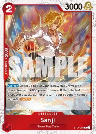 Sanji - ST21-003 (Pirate Foil) (ST21-003) - Premium Booster -The Best- Vol. 2 Foil