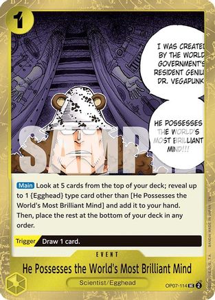 He Possesses the World's Most Brilliant Mind (Pirate Foil) [Premium Booster -The Best- Vol. 2]