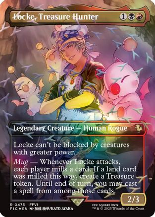 Locke, Treasure Hunter (Borderless) (Chocobo Track Foil) (FIC-475) - Commander: FINAL FANTASY Foil