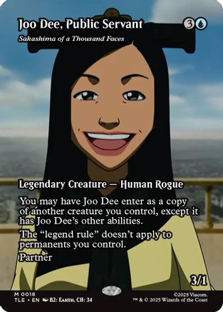 Joo Dee, Public Servant - Sakashima of a Thousand Faces (Borderless) (TLE-018) - Avatar: The Last Airbender: Eternal-Legal