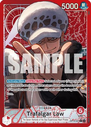Trafalgar Law (Alternate Art) (OP14-001) - The Azure Sea's Seven Foil