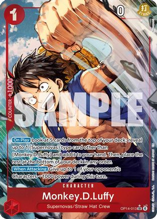 Monkey.D.Luffy (Alternate Art) (OP14-013) - The Azure Sea's Seven Foil