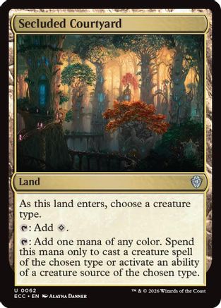 Secluded Courtyard (ECC-062) - Commander: Lorwyn Eclipsed