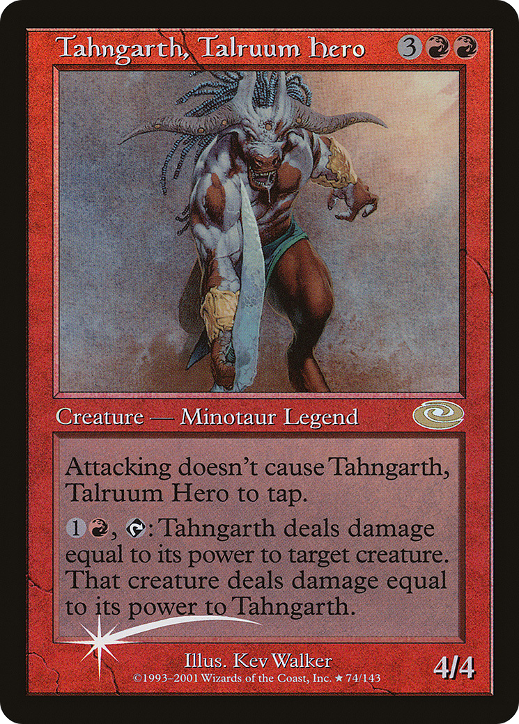 Tahngarth, Talruum Hero (Alt. Art Foil) (PLS-74★) - Planeshift Foil