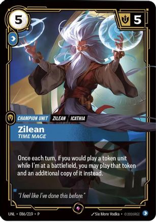 Zilean - Time Mage (086/219) - Riftbound Organized Play Promotional Cards Foil