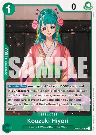 Kouzuki Hiyori (OP12-028) - Starter Deck 32: GREEN Roronoa Zoro