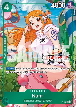 Nami (CS 26-27 Celebration Pack) (P-102) - One Piece Promotion Cards Foil