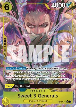 Sweet 3 Generals (Alternate Art) (OP17-114) - The World's Strongest Warriors Foil
