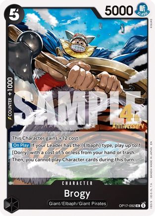 Brogy (OP17-092) - The World's Strongest Warriors Release Event Cards