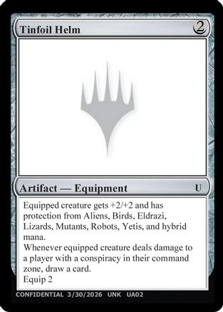 Tinfoil Helm (UNK-) - Un-Known Event Playtest Cards