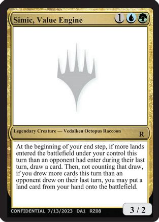 Simic Value Engine (UNK-) - Un-Known Event Playtest Cards