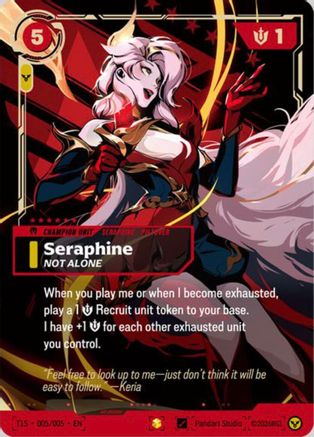 Seraphine, Not Alone (T1 Worlds Champion Signature Edition Bundle) (T1S 005/005) - Riftbound Promotional Cards Foil