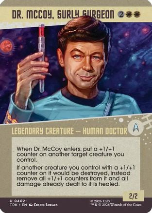Dr. McCoy, Surly Surgeon (Showcase) (TRK-402) - Star Trek Foil