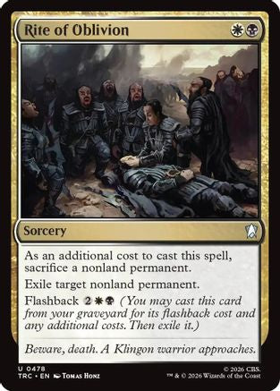Rite of Oblivion (Surge Foil) (TRC-478) - Commander: Star Trek Foil