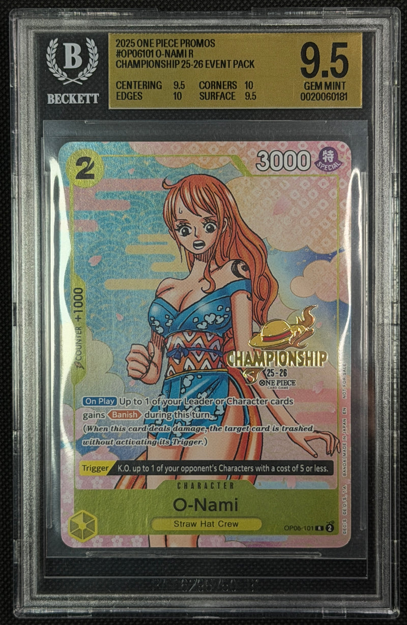2025 One Piece Promos #OP06101 O-Nami CS25-26 BGS9.5