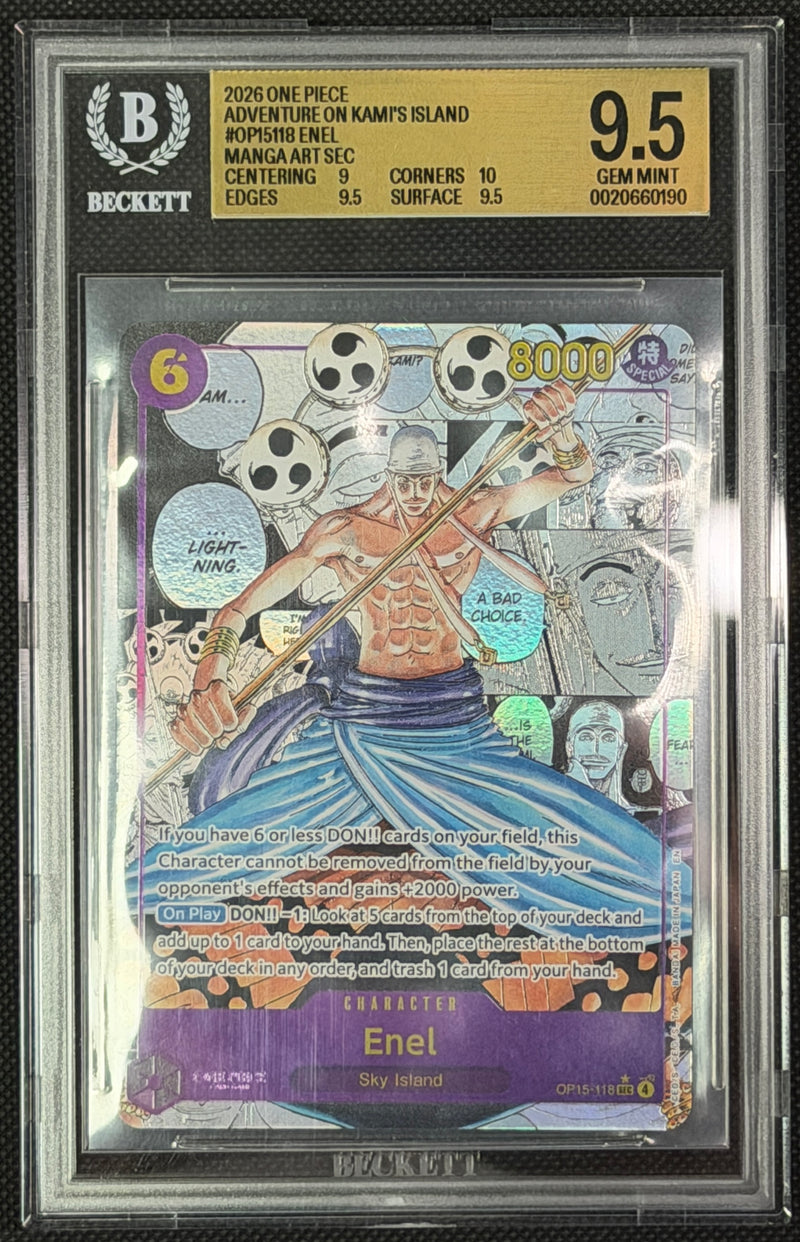 2026 One Piece  #OP15118 Enel Manga Art BGS9.5
