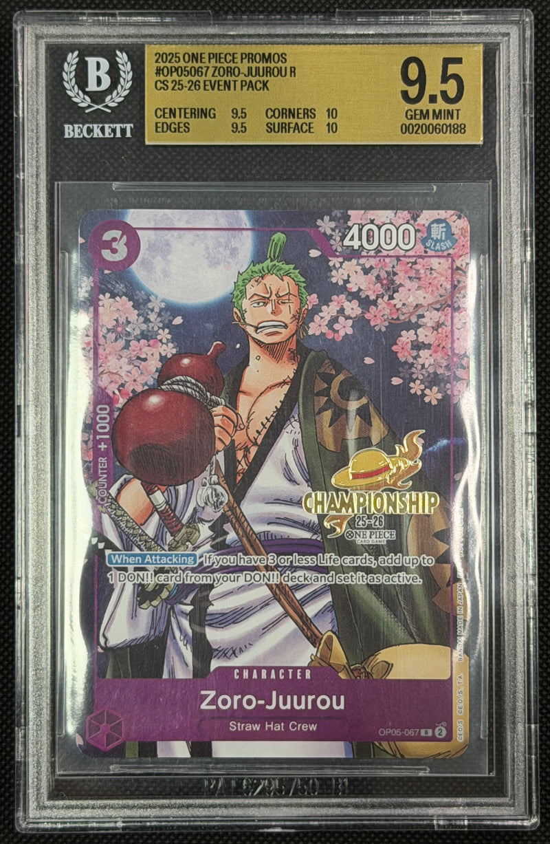 2025 One Piece Promos #OP0567 Zoro-Juurou CS25-26 BGS9.5