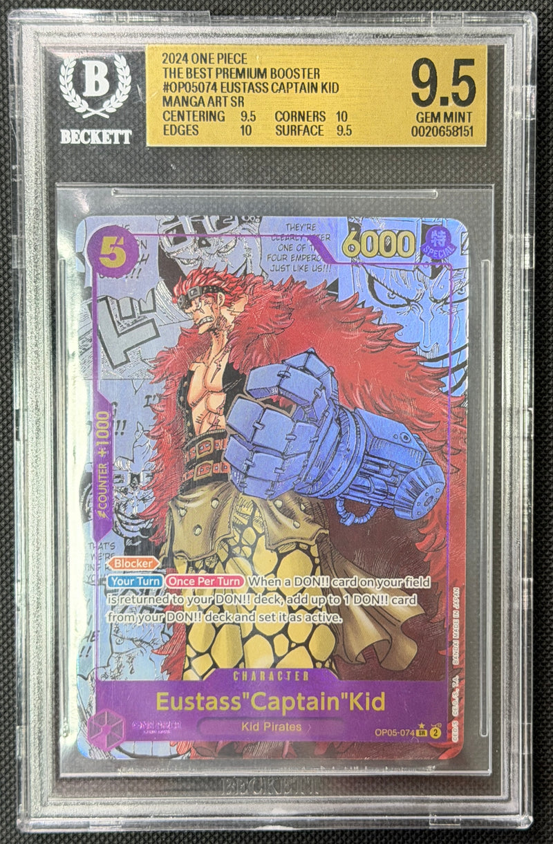 2023 One Piece Awakening of the New Era #OP05074 Eustass Captain Kid Manga Art SR BGS9.5