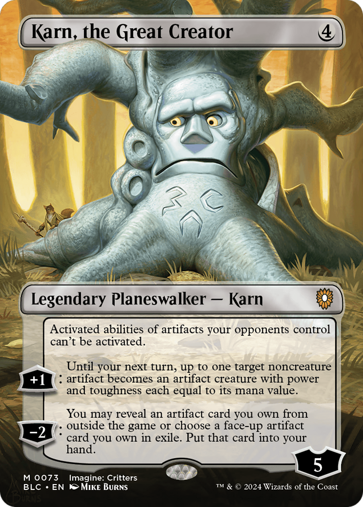 Karn, the Great Creator (Borderless) [Bloomburrow Commander]