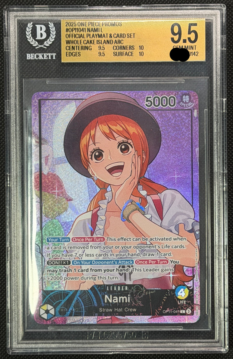 2025 One Piece #OP11041 Nami L Whole Cake Island BGS9.5
