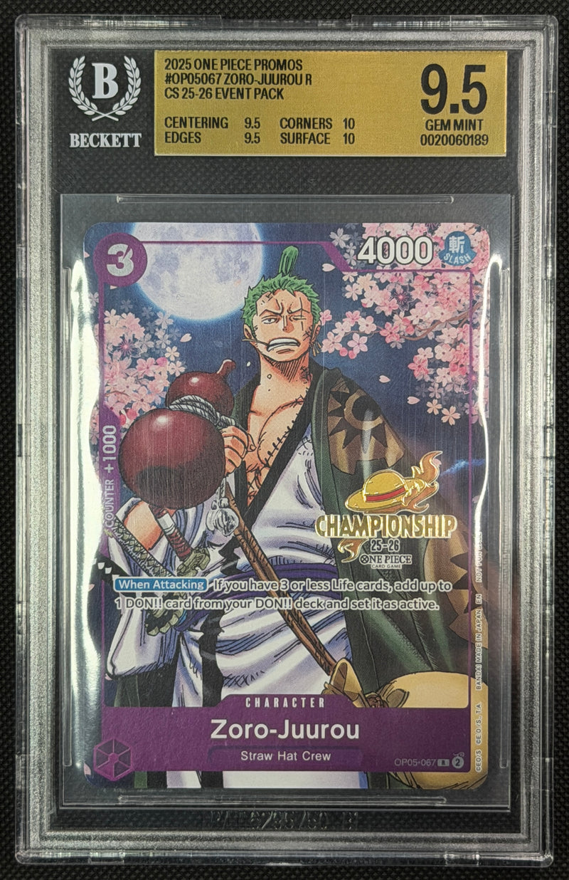 2025 One Piece Promos #OP0567 Zoro-Juurou CS25-26 BGS9.5