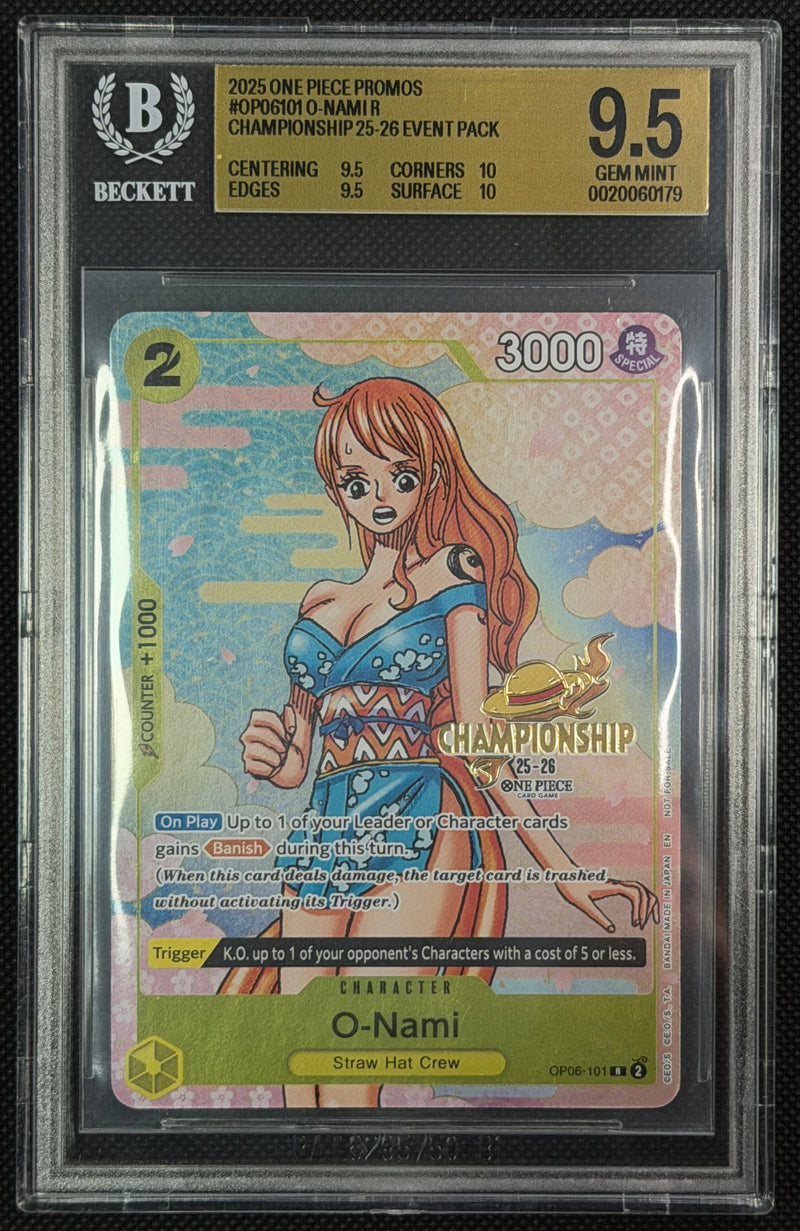 2025 One Piece Promos #OP06101 O-Nami CS25-26 BGS9.5