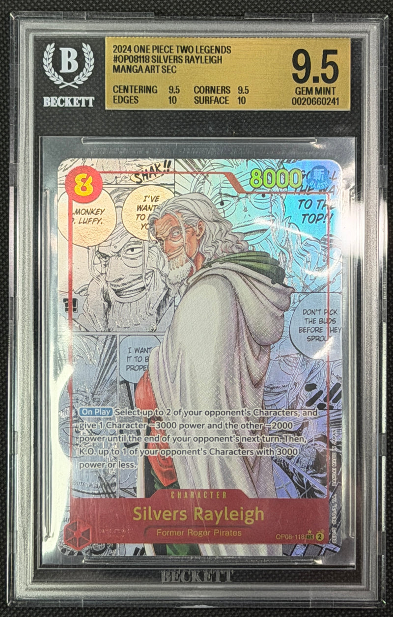 2024 One Piece  #OP08118 Silvers Rayleigh Manga Art BGS9.5
