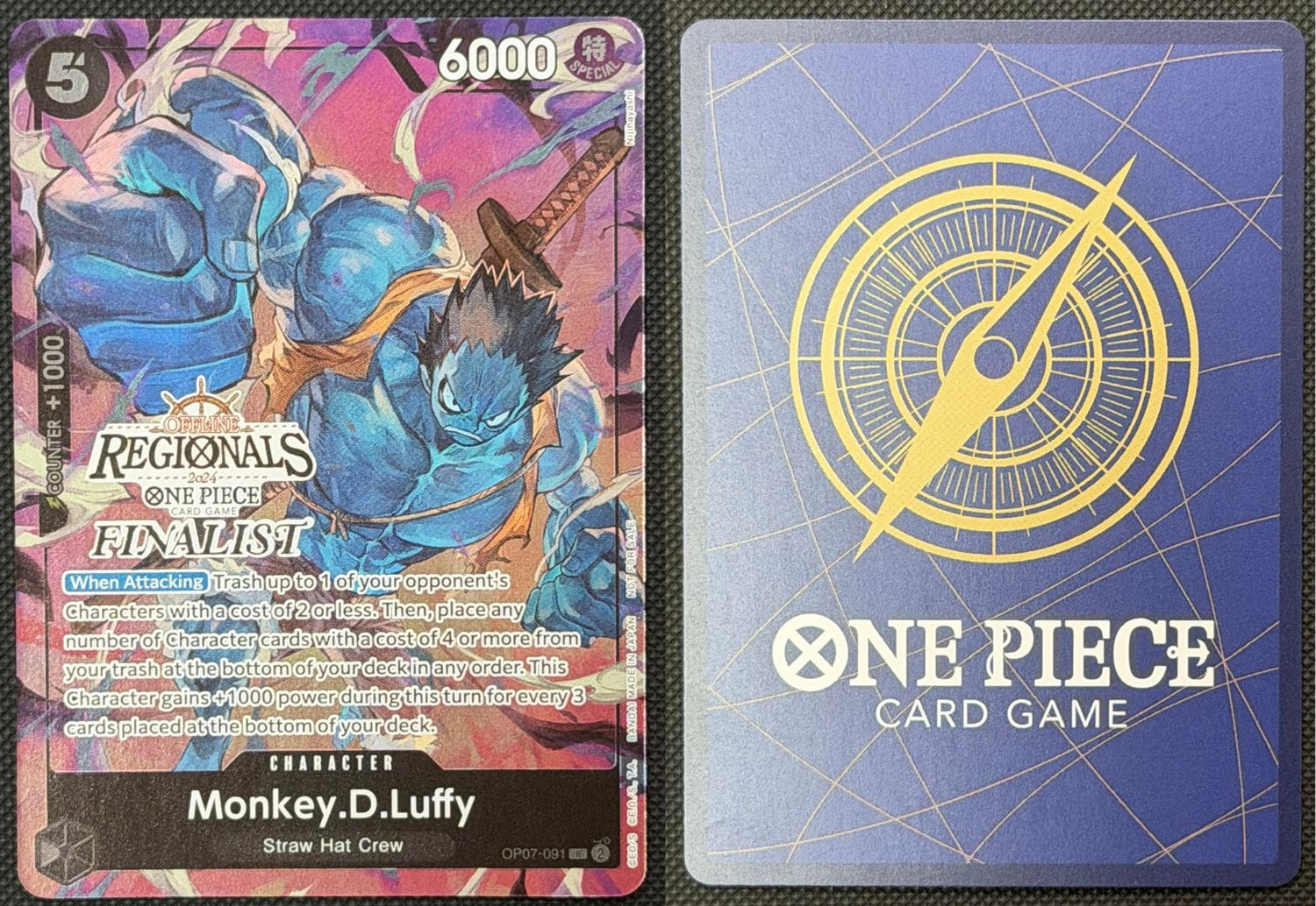 Monkey.D.Luffy (Offline Regional 2024 Vol. 3) [Finalist] [One Piece Promotion Cards]