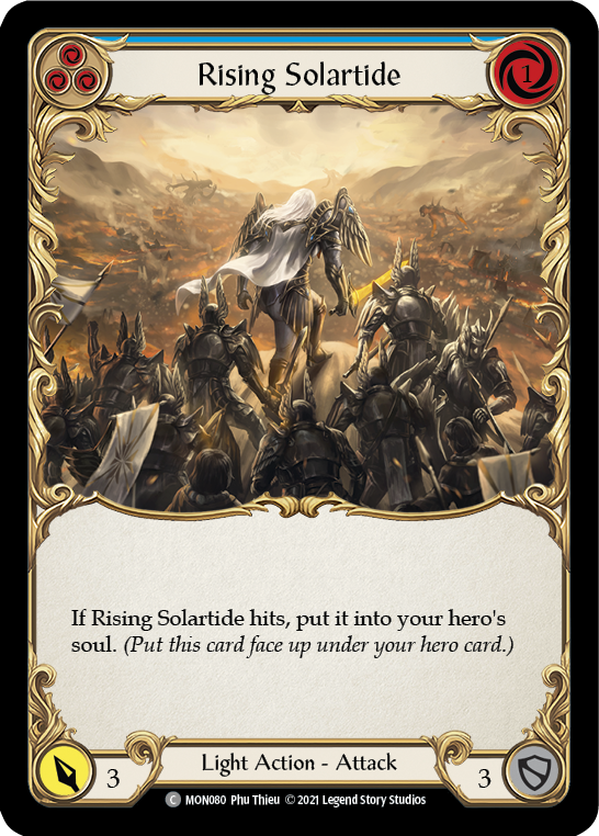 Rising Solartide (Blue) [MON080] (Monarch)  1st Edition Normal