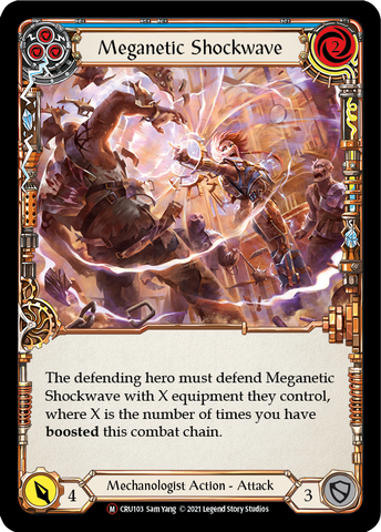 Meganetic Shockwave [U-CRU103] (Crucible of War Unlimited)  Unlimited Rainbow Foil