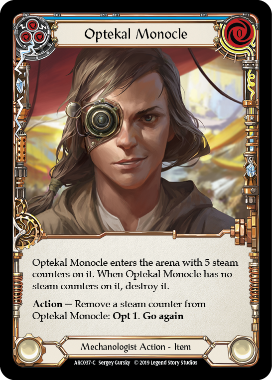 Optekal Monocle [ARC037-C] (Arcane Rising)  1st Edition Rainbow Foil